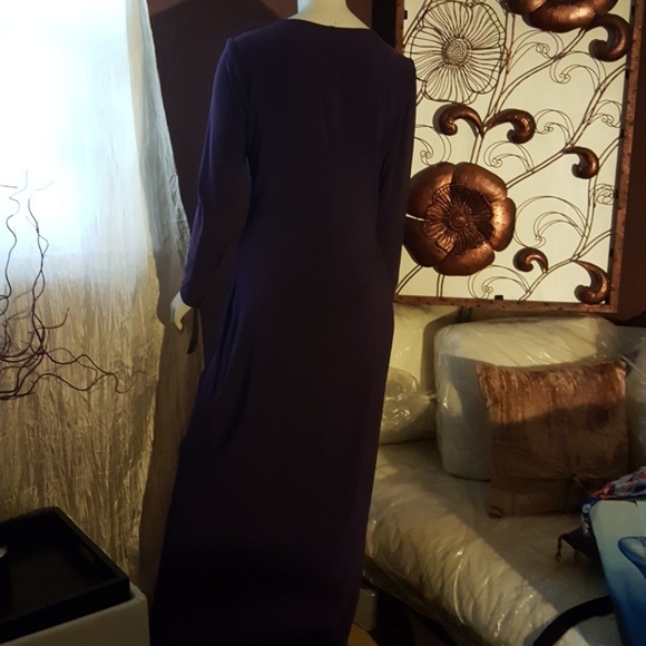 Dress,Ralph Lauren fuax wrap with beautiful gem broach - Picture 3 of 9